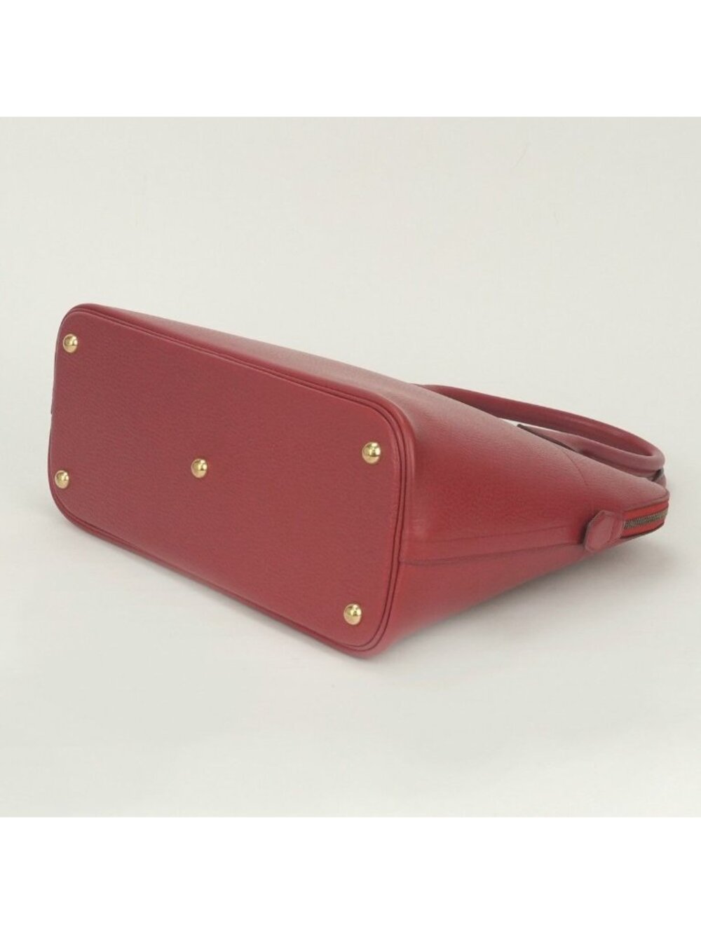 Hermes Bolide 35 Tote Shoulder Bag Ardennes Rouge Vif Rougevif Red Gold 2-Way - Picture 5 of 9